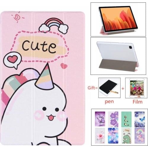 Ultra-thin transparent cartoon leather case For Samsung Tab A 10.1 8.0 7.0 T510 T500 T290 T280 P200 protective hard shell