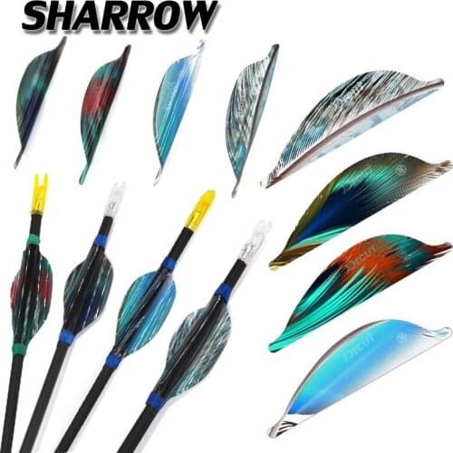 50pcs Archery Spin Vanes Spiral Arrow Feather 1.75inch Colour DIY Tools Plastic Hunting Shooting Bow And Arrow Accessories