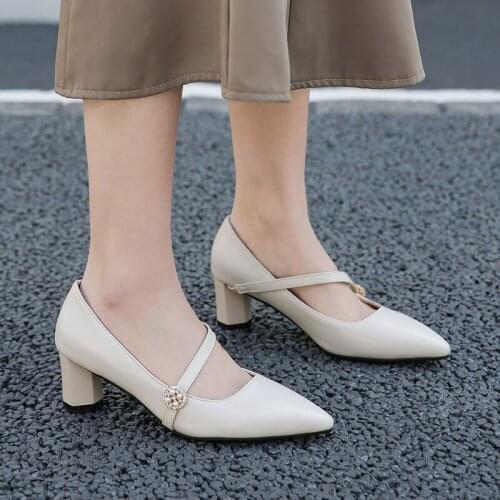 2020 spring women pumps square high heel sandals buckle strap wedding shoes patent leather slingbacks ladies heels