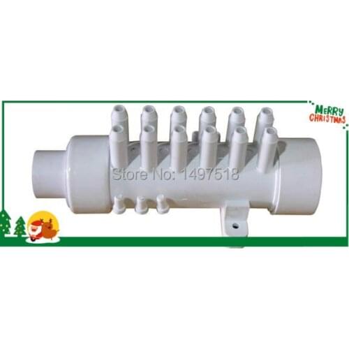 1.5" PVC Manifold water distributor with 12branches, use for air blower distributor