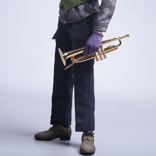 1/6 Scale Musical Instrument Brass Instrument Toy Trumpet Model for 12" Action Figure Body Doll Accessories