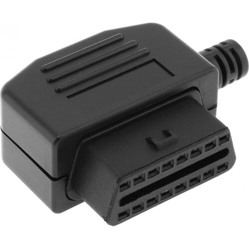 1Piece OBD-II L Type 16 Pin Female Car Connector Wire Sockets Connector Plug with Shell and Screw