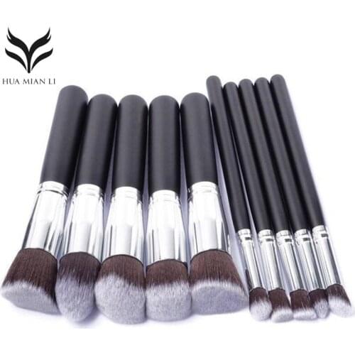 10Pcs/set Cosmetic Makeup Brushes Kit Foundation Eyeshadow Eyeliner Lip Powder Brush Makeup Tools Set Pinceau Maquillage