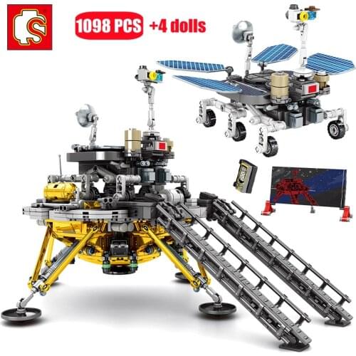 SEMBO 1098pcs City Rockets Space Shuttle Mars Rover Model Building Blocks Kits Assemble Bricks Diy Educational Toys For Kids