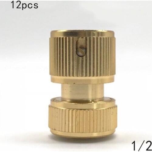 12pcs garden hose tap connector quick tap water connector adapter hose pipe fitting brass garden hose quick connect 1/2 aluminum