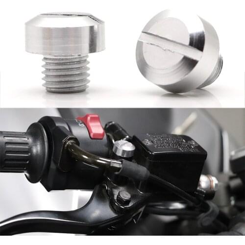 2 Pcs Aluminum alloy Motorcycle Clockwise M10 Mirror Hole Plug Screw For KTM Suzuki Honda Yamaha Kawasaki Mirror Hole Screw