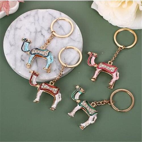 2020 Steampunk Colorful Crystal Camel Alloy Car Keychain Simple Creative Pendant Exquisite Party Gift Fashion Jewelry Charm