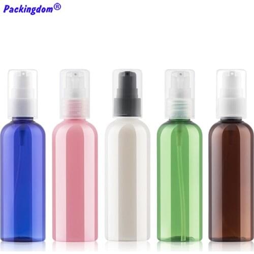 50pcs Plastic Bottles Pump Head with Full Cover Empty Lotion Bottle Refillable Cosmetic Packaging Cream Tube Containers 100ml
