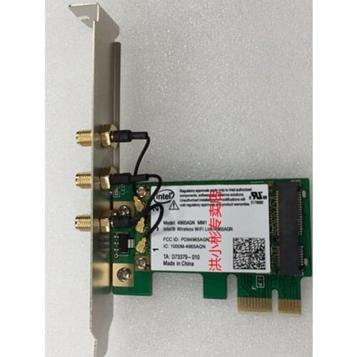 SSEA new for Intel WIFI Link 4965AGN 300Mbps WLAN Wifi mini PCI-E Card Desktop Adapter with Antenna
