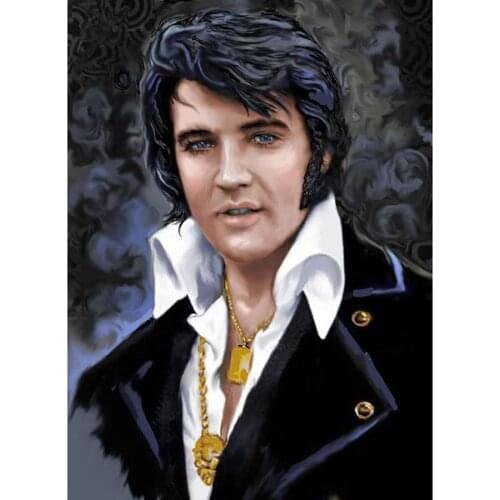 Full Square Round Stone Drill 5D DIY Diamond Painting "Elvis Presley" Embroidery Cross Stitch Mosaic Home Decor Fan Gift