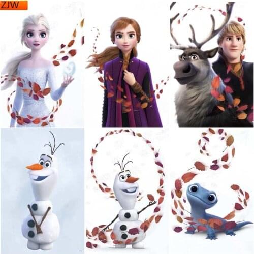 Disney Full Square/Round Cartoon Characters Frozen Elsa Olaf 5D DIY Diamond Painting Cross Stitch Mosaic Home Decor Gift