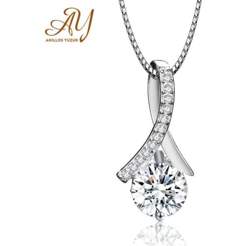 Aneis Bagues 925 Solid Sterling Silver Created Moissanite Gemstone Wedding Engagement Pendent Necklace Fine Jewelry Wholesale