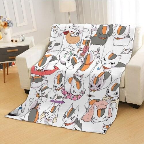 Anime Natsume friend account Cat Blanket Mat Bath Towel Nap Travel Home Sleep Bedroom Picnic Blanket Child Kids Gifts Cospaly