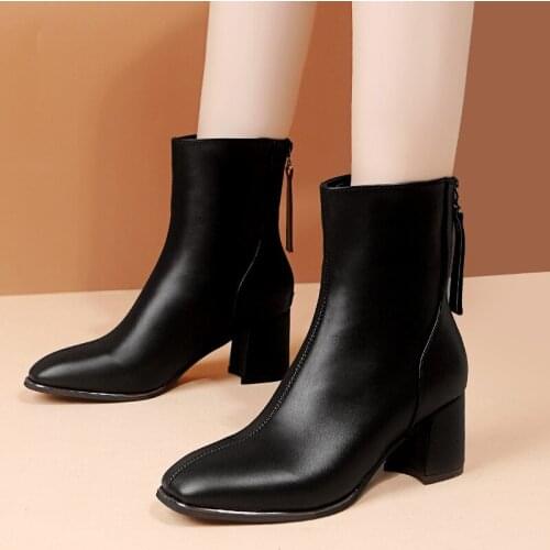 Ankle Boots Round toe Women Boots Lace Up Flat Biker Military Army Combat Black Shoes Woman botas mujer boot ggh