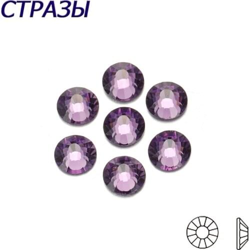CTPA3bI Tanzanite All Size Non Hotfix Glass Strass Purple Rhinestones Flatback Decorations For Nails Art Dress Bags Decorations
