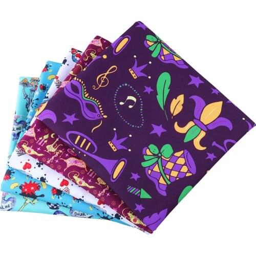 Diy50*140CM Cartoons pattern Polyester cotton Fabric Patchwor Printed for Tissue Kids Home Textile for Sewing Doll Dress Curtain