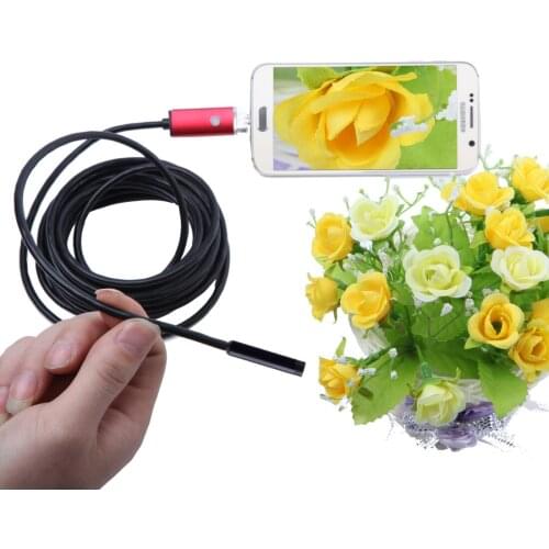 7mm 2in1 For Android and PC USB Endoscope Camera CMOS Borescope Inspection Otoscope Digital Microscope