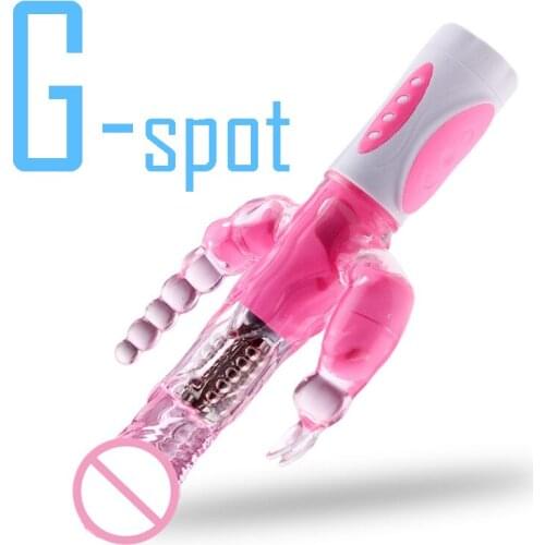 Swing Clitoris Stimulation Rabbit Vibrator G spot Anal Beads Plug Sex Toy Rotating Dildo Vibrator for Women Female Masturbator