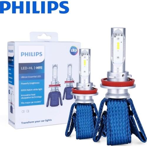 H11 H16 H4 H8 HIR2 LED 9012 Auto Car Headlight 2pcs Philips H7 Ultinon Essential HB3 HB4 9003 9005 9006 12V 6000K LED Fog Lamps