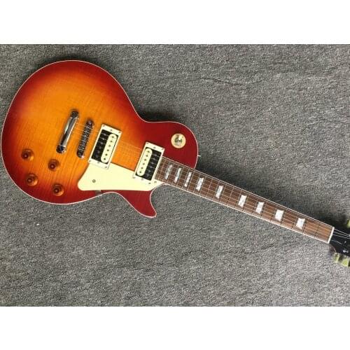 Custom Tiger Flame electric guitar.Handmade 6 stings gitaar,Mahogany body.real photos.Chrome hardware guitarra