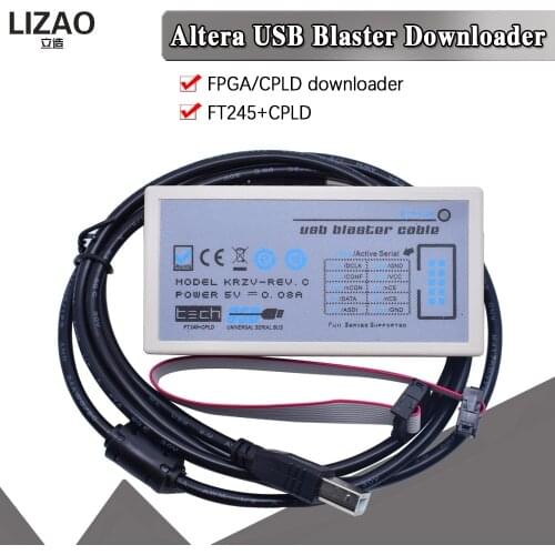 LIZAO FT245+CPLD USB Blaster Download Cable FPGA / CPLD Downloader Altera High Speed Download Cable USB Type-B Interface Cable