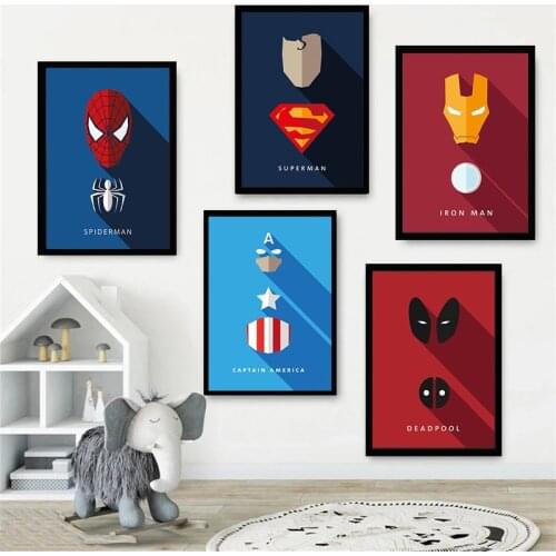 Marvel Avengers Comics Canvas Painting Superhero Iron Man Posters and Prints Wall Art Home Decoration Picture Living Room Decor