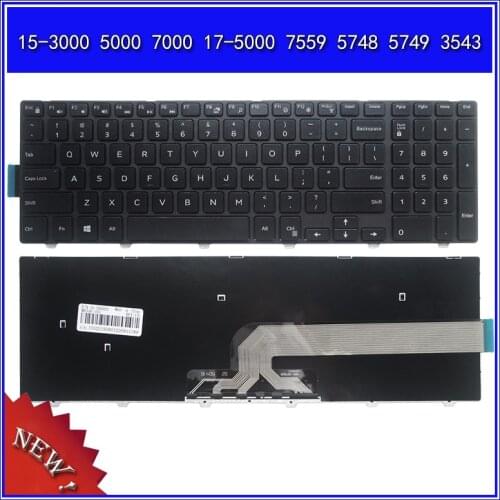 Laptop Keyboard for DELL 15-3000 5000 7000 17-5000 7559 5748 5749 3543 Notebook Replace Keyboard