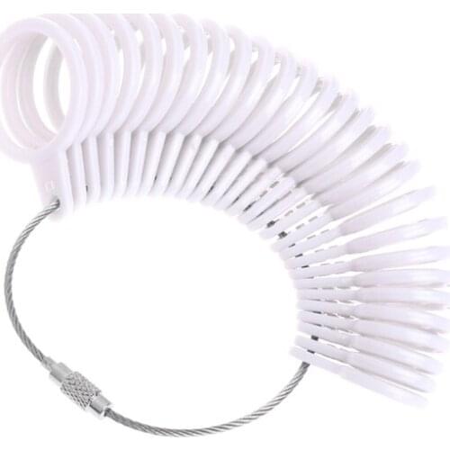Finger Ring Sizer Plastic Jewelry Making Measurement Mandrel Standard Size Tools 652B