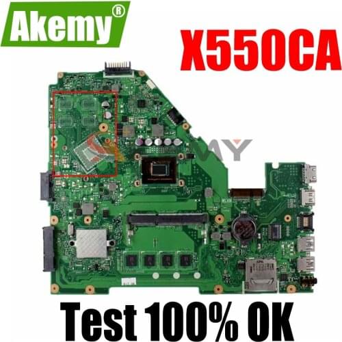 AKEMY X550CA Mainboard For ASUS X550CA X550CC X550CL X550VB X552C A550C A550V Laptop Motherboard Mainboard