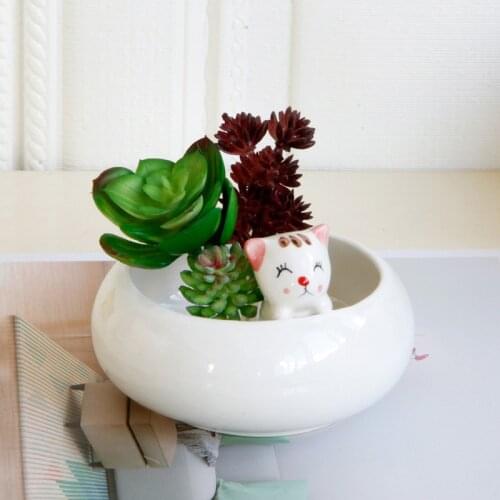 Cartoon Animal Miniature Model Decoration Succulent Flower Pot Creative Home Gardening Pots Potted Ceramic Flowerpots Ornament