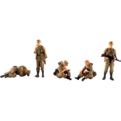 5x 1/72 Model Tiny Male Soldiers Figure PVC People Street Building Layout Scenario for Children Toy