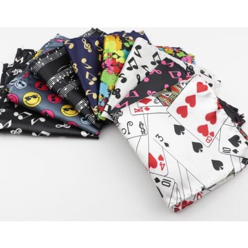 Men Sheet Music Suits Polyester Designer Handkerchiefs Note Pocket Square Guitar Hankies Business Casual Pockets Hanky