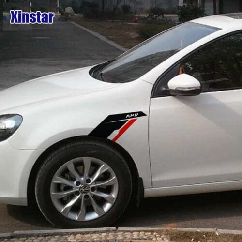 2pcs APR Car Accessories Fender Sticker For Audi TT A3 A4 A5 A6 A7 Volkswagen Golf 6 CC Passat MAGOTAN