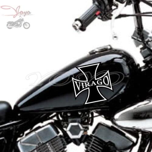 Cross Decal Fairing Stickers Fuel Tank Decals Vinyl Sticker For Yamaha XV250 XV400 XV535 Virago
