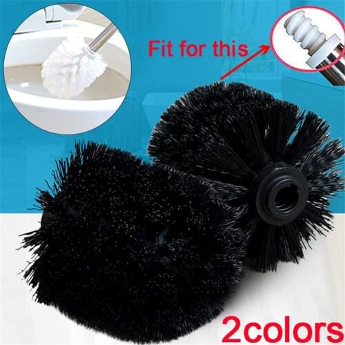 Black White Durable PP Toilet Cleaning Brush Head Replacement Bathroom WC Strong Clean Spare Accessories for bathroom present