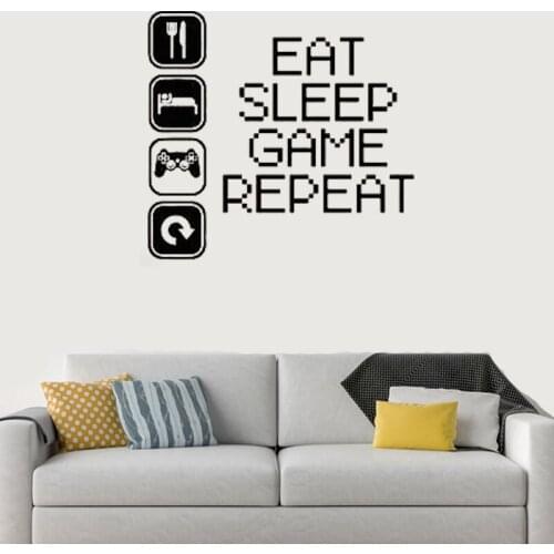 Game Controller Wall Stickers Boys Room Removable Vinyl Decals Home Decor Teen Rooms Decoration Murals G2