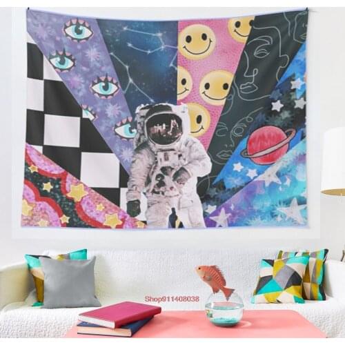 Astronaut Pattern tapestry Wall Hanging Tapestries for Living Room Bedroom Home Decor