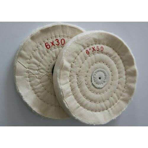 5 Pieces/Lot 6'' White/Yellow Cloth Buffing Polishing Wheels Buffer Jewelry Metal Polishing Tool Grinder Pad for Abrasive Tools