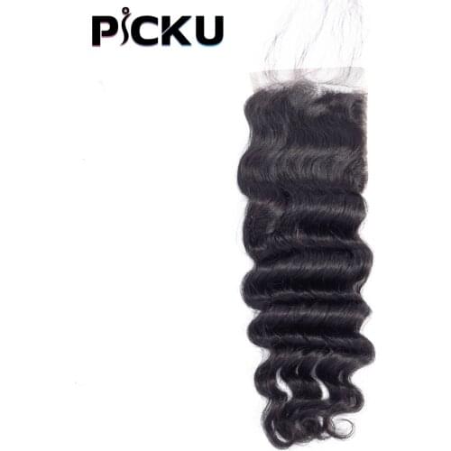 Loose Deep 4x4 5x5 Closure Remy 100% Human Hair Pre Plucked Light Brown Lace Closure Swiss Lace With Baby Hair 8-20inch