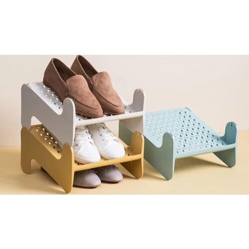 Adjustable Shoe Rack Home Storage Cabinet Shoe Rack Creative Dustproof Storage Shoe Rack Stackable Shoe Bracket Punch-Free
