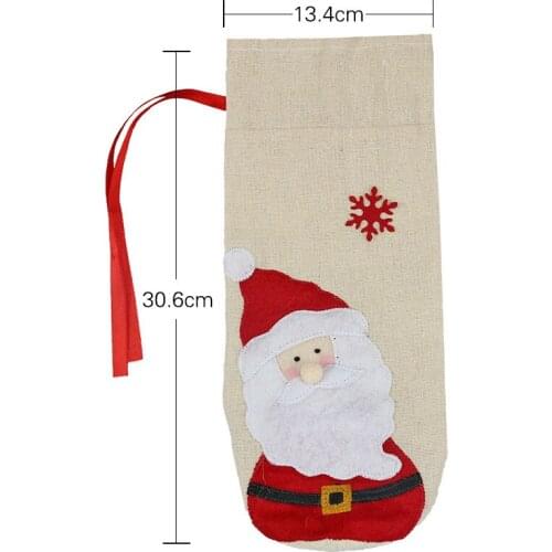 Christmas articles red wine bottle set old man snowman elk wine bag household articles Christmas decorations