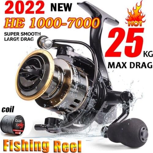 Fishing Reel1000-7000 Metal Spool Spinning Reel 8KG Max Drag 5.2:1 Spare Spool Saltwater Reel Fishing Accessories -40