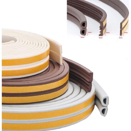5M Type DIEP Self Adhesive Door Sealing Strips Self Adhesive Window Foam Wind Waterproof Dustproof Sound Insulation Strip Tools