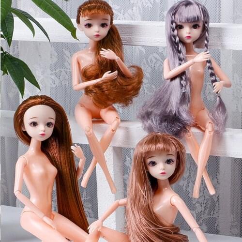 30CM BJD Doll Beautiful Princess Doll Body Dolls Accessories 3D Eyes 11 Joints Moveable Nude Body DIY Hair Doll Girls Toys