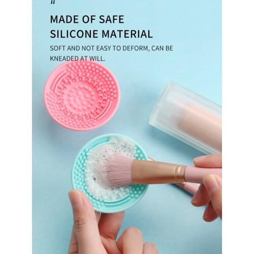 1PC Silicone Makeup Brush Foundation Washing Gel Cleaning Pad Scrubber Board Make Up Brushes Cleaner Mat Hand Tool