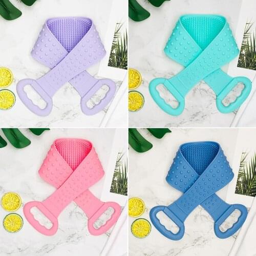 Silicone Rubbing Bath Towel Head Massager Bath Back Body Scrubber Rubbing Mud Bath Artifact Dead Skin Removal Bathing Towel