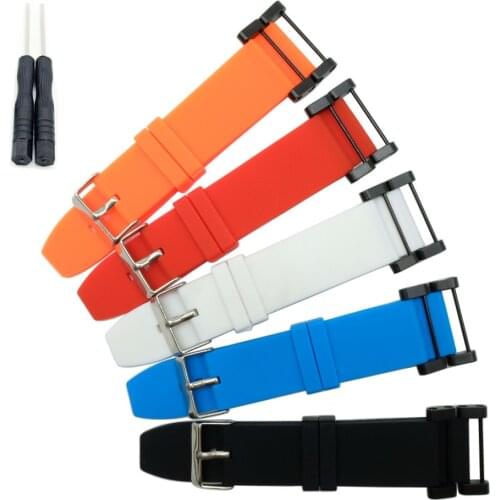 Hot Sale 24mm High Quality Silicone Watch Band Strap Rubber Strap Applicable Suunto Core Watchband And Adapter And Screwdriver