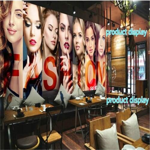 Modern Trend Fashion Barber Shop Photo Wallpaper 3D Beauty Salon Hair Salon Makeup Store Industrial Decor Mural Wall Paper 3D