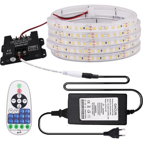LED Strip 2835 High Bright Flexible LED Tape Ribbon DC 12V 120Leds/m LED Strip String Waterproof Rope Light Lamp Dimmable 1m-5m