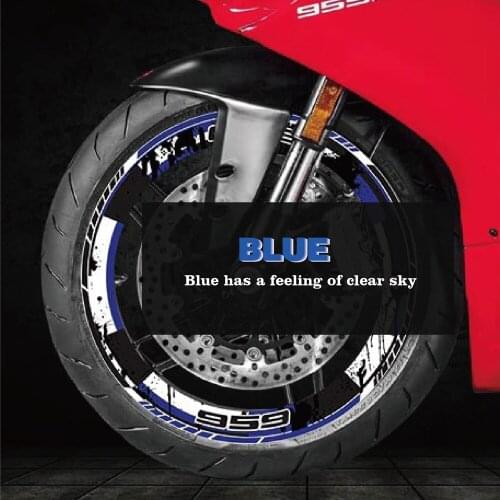 Motorcycle For DUCATI 959 Reflective Inner Outer Rim Sticker 959 LOGO Fecals Full Coverage Sticker Moto Wheel Decorative Decals